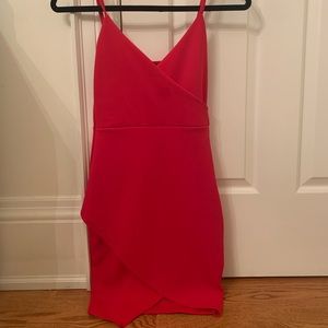 Red misguided dress